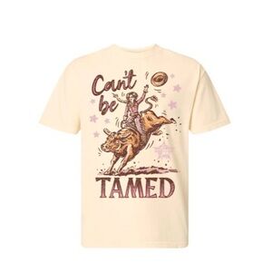 PBR Graphic T-Shirt with Bull Rider Print